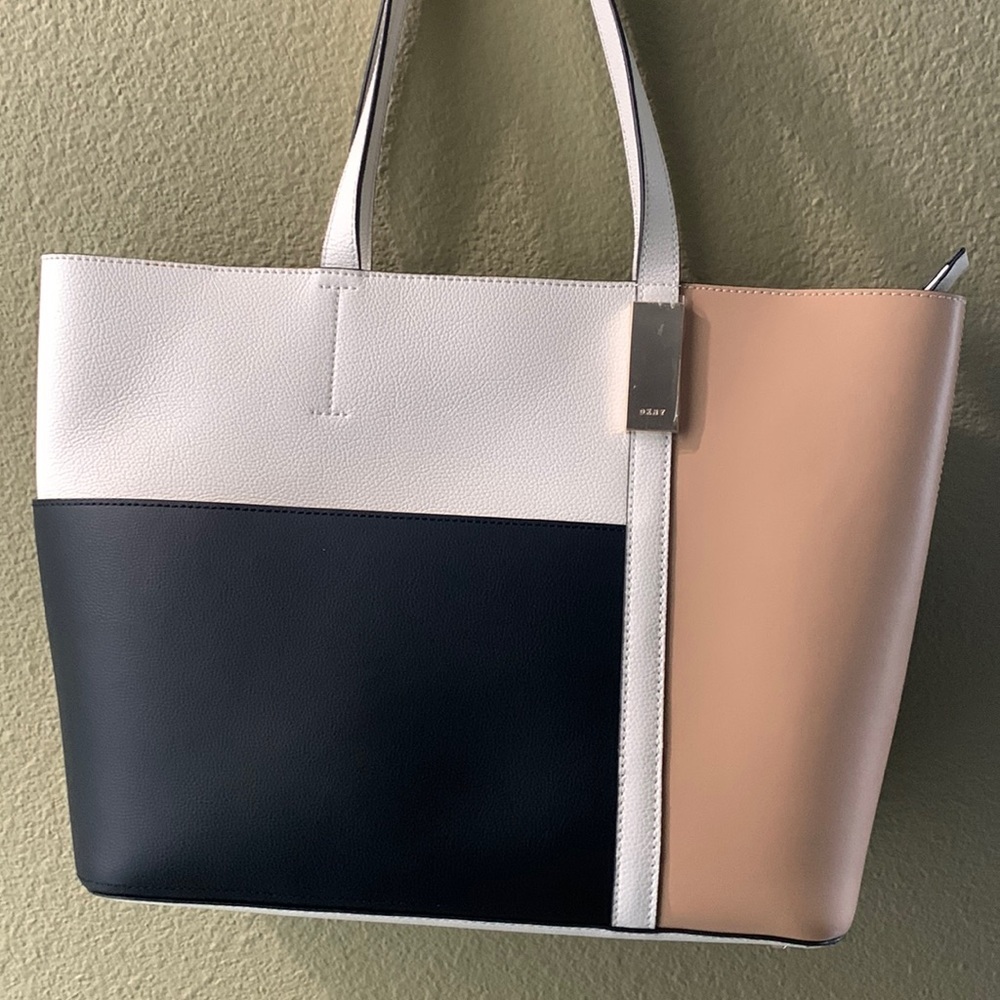 DkNy tote color block bag leather
